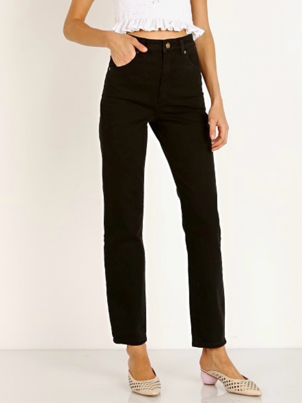 Rolla's Dusters High Rise Slim Jeans Comfort Jet Black Women’s 28 Cigarette leg